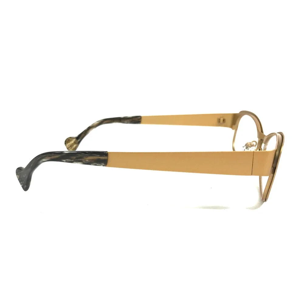 BOZ Eyeglasses Frames WENDY 0055 Matte Black Gold Cat Eye Full Rim 52-16.5-135